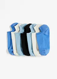 Sneakersstrumpor med ekologisk bomull och silikonband (7-pack), bonprix