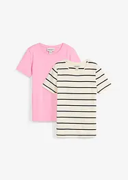 T-shirt i ren ekologisk bomull för barn (2-pack), bonprix