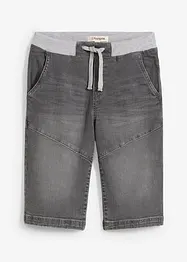 Stretchiga jeansbermudas, normal passform, bonprix