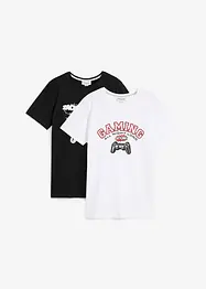 T-shirt för barn (2-pack), av ekologisk bomull, bonprix