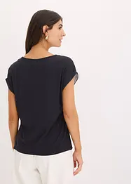Topp med vävd infällning, bonprix