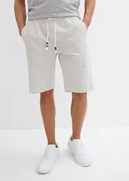 Bermudas med linne, normal passform, bonprix