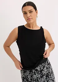 Jerseylinne med tvinnad effekt, bonprix
