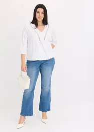 Topp med spets och omlottlook, bonprix