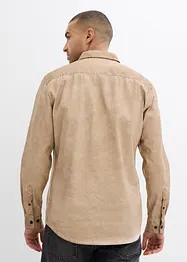 Långärmad bomullsskjorta med tvättad look, bonprix