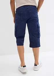 Långa stretchiga cargobermudas med bekvämt snitt, Regular Fit, bonprix