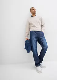 Dra på-jeans i somrig denim, klassisk passform (2-pack), bonprix