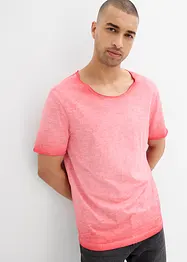T-shirt i ekologisk bomull med tvättad look, bonprix