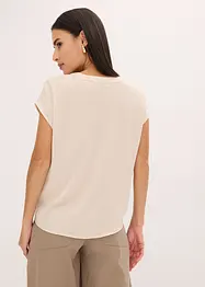 Ledig satinblus med överskurna ärmar, bonprix