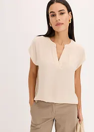 Ledig satinblus med överskurna ärmar, bonprix