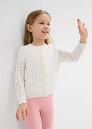 Hålmönstrad cardigan för barn, bonprix