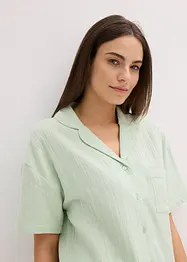 Muslinpyjamas med shorts och knappslå, bonprix