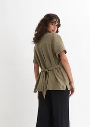 Mamma-/amningsblus i bomullsmuslin med halvlånga ärmar, bonprix