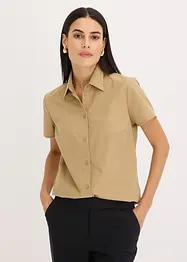 Kortärmad poplinblus, bonprix