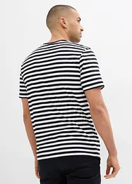 T-shirt med kort knäppning av ren ekologisk bomull 2-pack), bonprix
