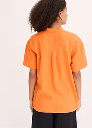 Skjortblus i tunn bomullsmix, bonprix