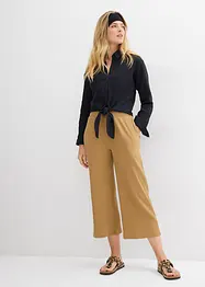 Ribbstickad jerseybyxa med bekväm midja, bonprix