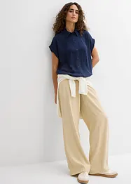 Kortärmad blus med återvunnen polyester, bonprix
