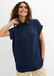 Kortärmad blus med återvunnen polyester, bonprix