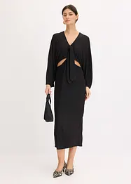 Mellanlång klänning med cut-outs, bonprix