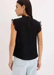 Blus med volanger, bonprix