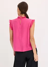 Blus med volanger, bonprix