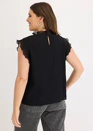 Blus med volanger, bonprix