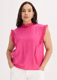 Blus med volanger, bonprix