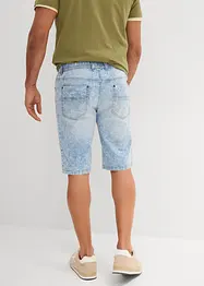 Dra på-bermudas i tunn denim, Slim Fit, bonprix