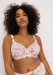 Minimizer-BH med bygel och broderi med sirligt, tryckt mönster, bonprix