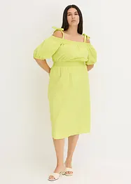 Off shoulder-klänning av ekologisk bomull, bonprix