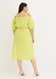 Off shoulder-klänning av ekologisk bomull, bonprix