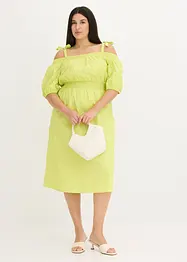 Off shoulder-klänning av ekologisk bomull, bonprix