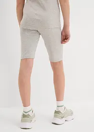 Cykelbyxa i elastisk materialmix med ekologisk bomull (2-pack), bonprix