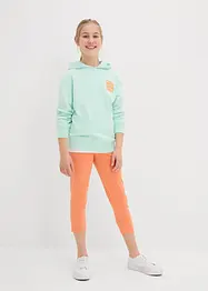 Caprileggings för barn i ekologisk bomull med stretch (2-pack), bonprix