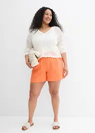Paperbag-shorts i böljande lyocellmix, bonprix