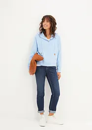 Sweatshirt med huva i fyrkantig modell, bonprix