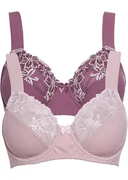 BH med bygel och vadderade axelband (2-pack), bonprix