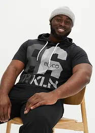 T-shirt med luva i tungt material, bonprix