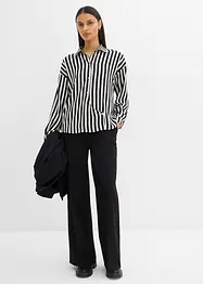 Skjortblus i fin satin, bonprix