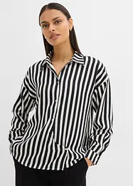 Skjortblus i fin satin, bonprix