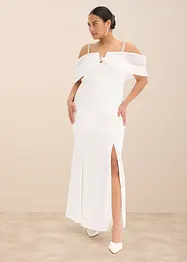 Brudklänning i glänsande satin med strass, bonprix
