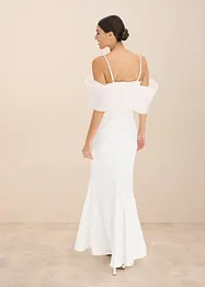 Brudklänning i glänsande satin med strass, bonprix