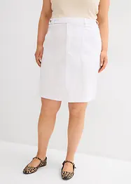 Stretchig jeanskjol med hög midja, bonprix