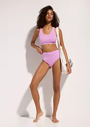 Ribbstickad bikini med BH-topp (2 delar), bonprix