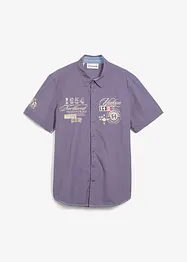 Kortärmad skjorta med tryck, Slim Fit, bonprix