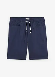 Dra på-shorts i linneblandning, Regular Fit, bonprix