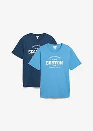 T-shirt i ren bomull (2-pack), bonprix