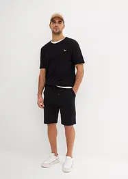 T-shirt och trikåbermudas av ren bomull (2 delar), bonprix