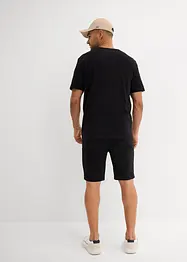 T-shirt och trikåbermudas av ren bomull (2 delar), bonprix